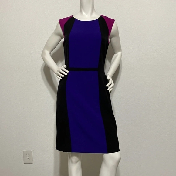 Tahari Color Block Sheath Dress - Picture 1 of 5